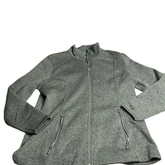 Y2K, fitted,heavy fleece jacket, sweater women XL, GREEN hiking,outdoors,EC - Picture 12 of 14